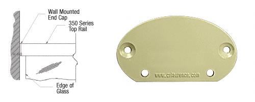 CRL Chromate (Unfinished) 350 Series Wall Mount End Cap