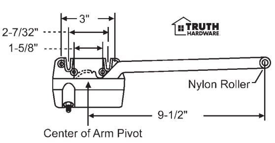 STB Casement Window Operator, Right Hand, Sill Mount, Single Arm, Bronze - 9-1/2"