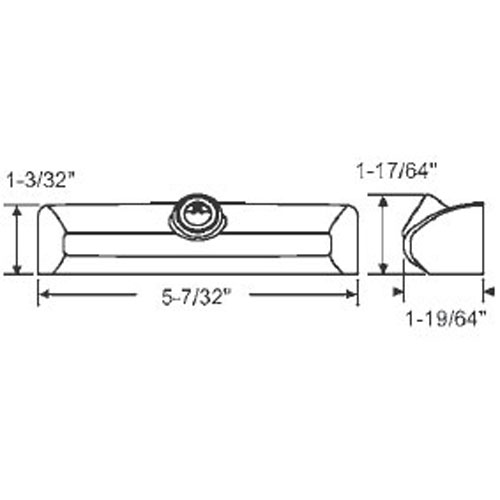 Window Operator Cover, Contour Plastic, Gold