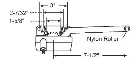 STB Casement Window Operator, Right Hand, Sill Mount, Single Arm, Bronze - 7-1/2"