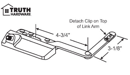 STB Casement Window Operator, Left Hand, Dyad, White