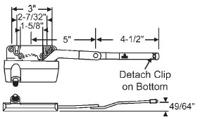 STB Casement Window Operator, Left Hand, Sill Mount, Dyad, White | REPLACED BY 36-327-3E