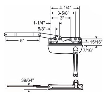 STB Casement Window Operator, Right Hand, Dyad, Bright White