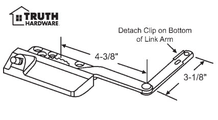 STB Casement Window Operator, Left Hand, Dyad, White