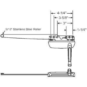 STB Truth Maxim Casement Operator, Left Hand, White