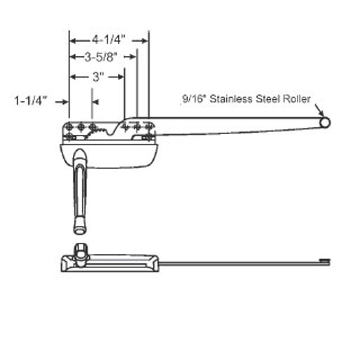 STB Casement Operator, Right Hand, Bright White
