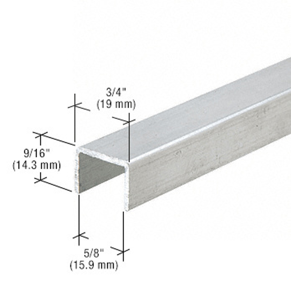 CRL Satin Anodized Series 3601 Side Jamb Channel for Sliding Screen Doors - 12 ft long