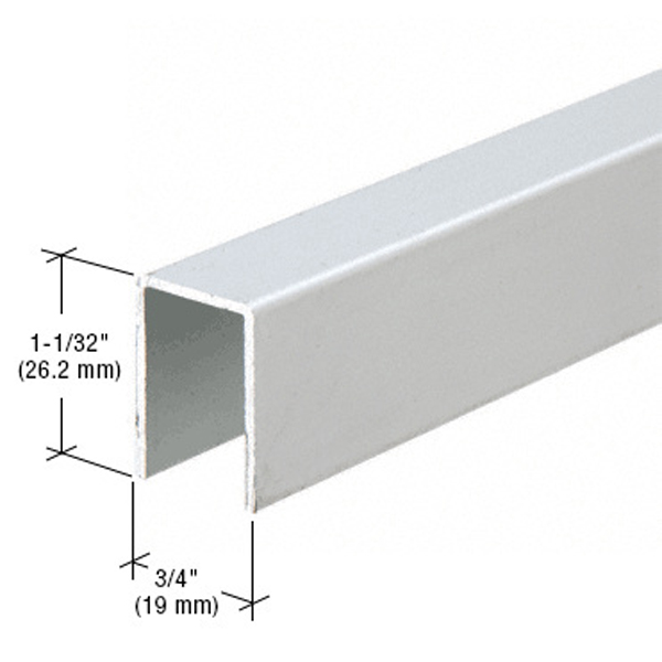 CRL Satin Anodized Series 3602 Upper Jamb Channel for Sliding Screen Doors - 12 ft long