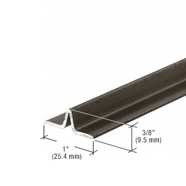 CRL Bronze Series 3606 Lower Track for Sliding Screen Doors - 12 ft long