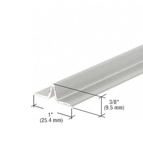 CRL Satin Anodized Series 3606 Lower Track for Sliding Screen Doors - 12 ft long