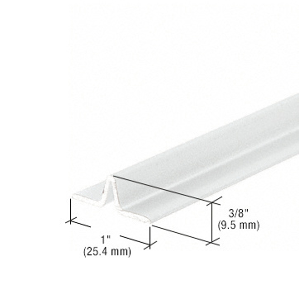 CRL White Series 3606 Lower Track for Sliding Screen Doors - 12 ft long