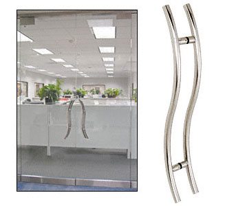 CRL Polished Stainless 36" Extra Length Right Handed  "S" Ladder Style Back-to-Back Pull