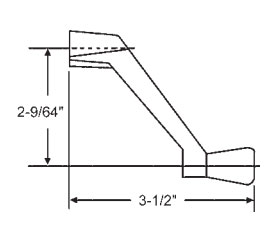 STB Window Operator Handle, Bright White, 11/32" Spline Size