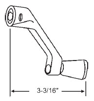 STB Window Operator Handle, Crank Type, Aluminum, 5/16" Recessed Hex