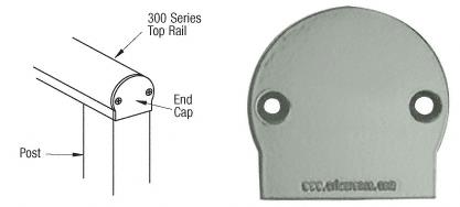 CRL Agate Gray 300 Series Decorative End Cap