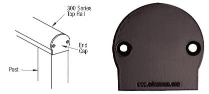 CRL Matte Bronze 300 Series Decorative End Cap