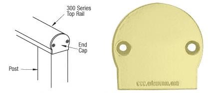 CRL Chromate (Unfinished) 300 Series Decorative End Cap