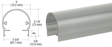 CRL Agate Gray 300 Series Top Rail 20'-1" Long