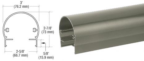 CRL Beige Gray 300 Series Top Rail 20'-1" Long