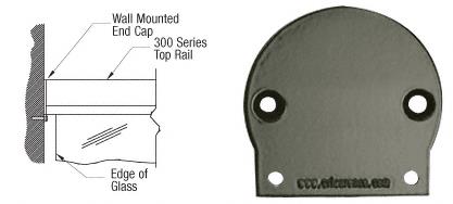 CRL Beige Gray 300 Series Wall Mount End Cap