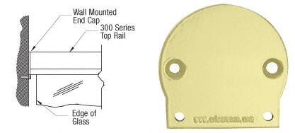 CRL Chromate (Unfinished) 300 Series Wall Mount End Cap