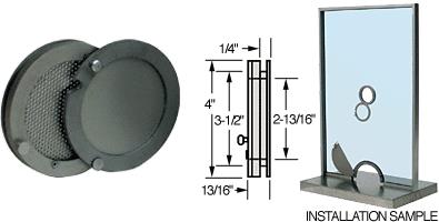 CRL 4" Duranodic Bronze Finish Metal Cover Speak-Thru
