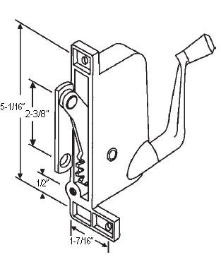 STB Awning Window Operator, Right Hand, Offset Link, for Harcar Windows