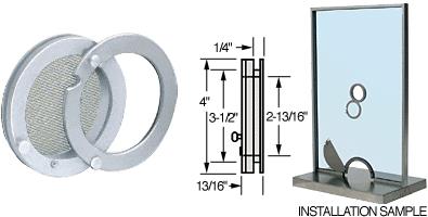 CRL 4" Satin Anodized Finish Lucite Cover Speak-Thru