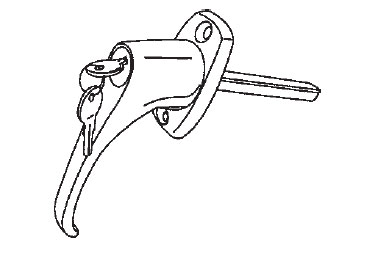 Truck Cap and Garage Door Handle, Keyed - Chrome