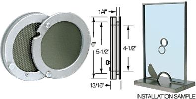 CRL 6" Satin Anodized Finish Metal Cover Speak-Thru