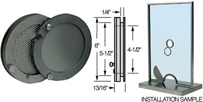 CRL 6" Duranodic Bronze Finish Metal Cover Speak-Thru