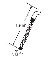 STB Slide Bolt Spring, with Plastic Retainer, 1-5/16" Long