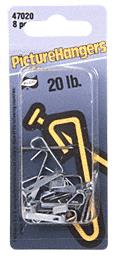 CRL 20 Pound Carded Picture Hangers - Carton (80 hangers)