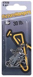 CRL 30 Pound Carded Picture Hangers - Carton (60 hangers)