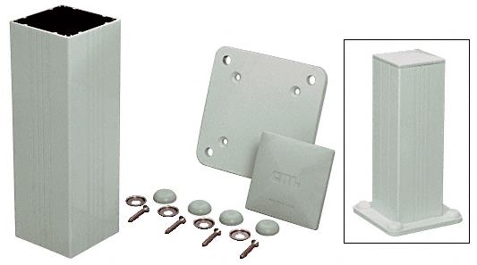 CRL Standard Agate Gray 4" x 4" Surface Mount Post Kit - 42" Long