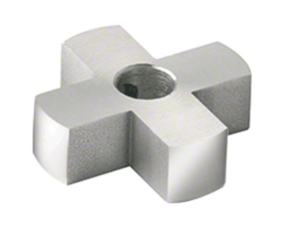 CRL Polished Stainless 3/8" 4-Way Hub