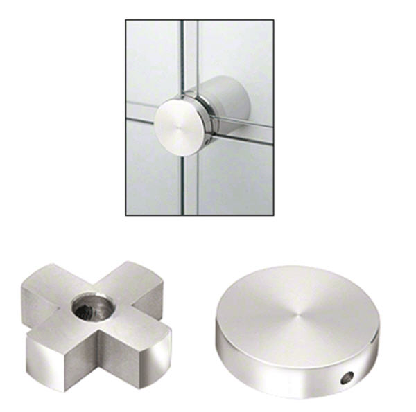 CRL Polished Stainless 1-1/4" Diameter 4-Way Flat Cap