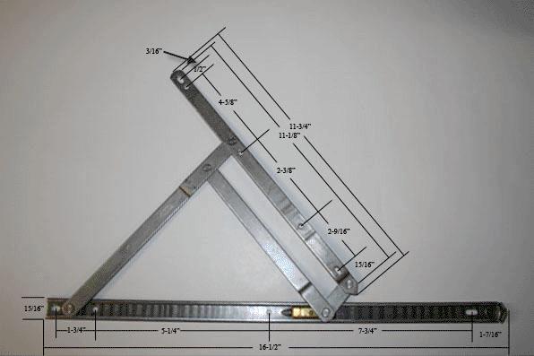 CRL 16" 4-Bar Heavy Duty Stainless Steel Friction Hinge - Package