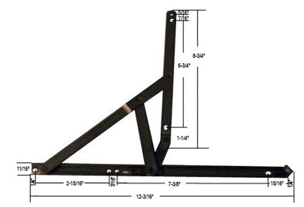 CRL 12" 4-Bar Standard Duty Stainless 90 Degree Window Hinge