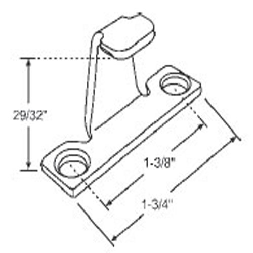 STB Casement Sash Lock Keeper, 1-3/8" Screw Holes