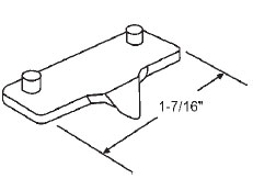 STB Hung and Sliding Keepers, Face Mounted, 1-7/16" Screw Holes
