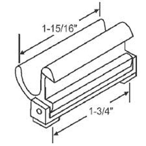 STB Sliding Window Latch and Pull, Extruded Aluminum, Mill, 1-15/16"