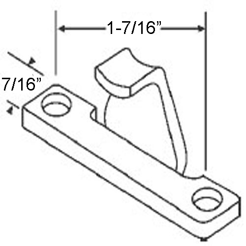 STB Casement Window Keeper, 1-3/8" Screw Holes