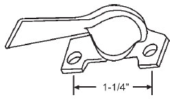STB Sweep Lock, Bronze Casting, White Bronze, 1-1/4" Screw Holes