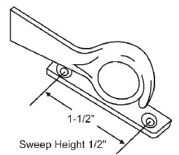 STB Sweep Lock, Bronze Casting, White Bronze, 1-1/2" Screw Holes
