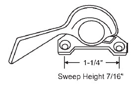 STB Sweep Lock, Bronze Casting, White Bronze, 1-1/4" Screw Holes