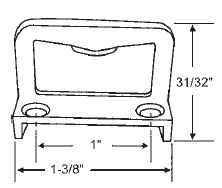 STB Hung and Sliding Keepers, Face Mounted, 1" Screw Holes