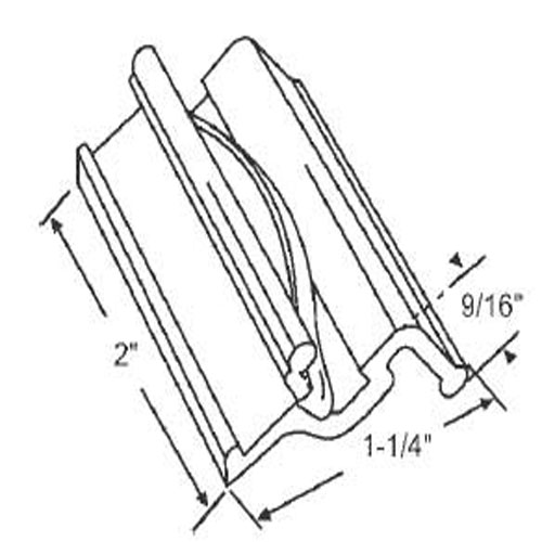 STB Sliding Window Latch and Pull, Extruded Aluminum, with Spring, White - 2"