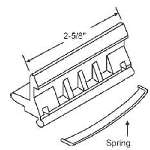 STB Sliding Window Latch and Pull, Plastic, with Spring, Black, 2-5/8"