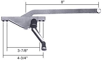 CRL 8" Left Hand Aluminum Teardrop Style Casement Window Operator